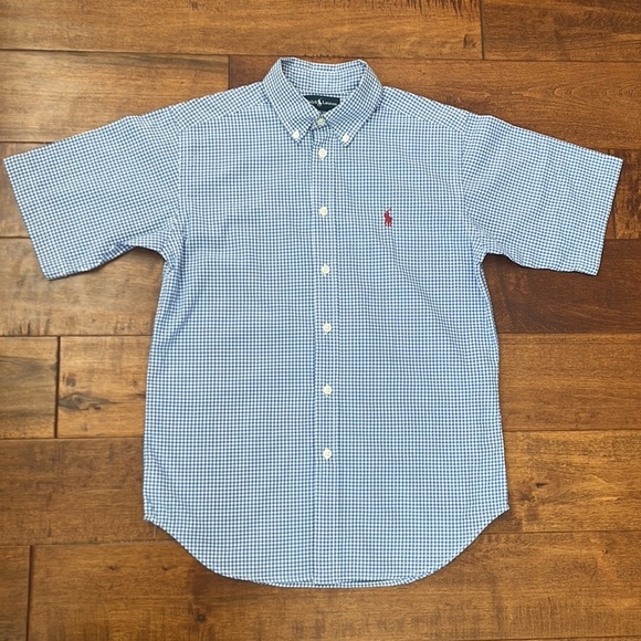 Ralph Lauren plaid Short Sleeves Shirt Size M - Picture 2 of 9